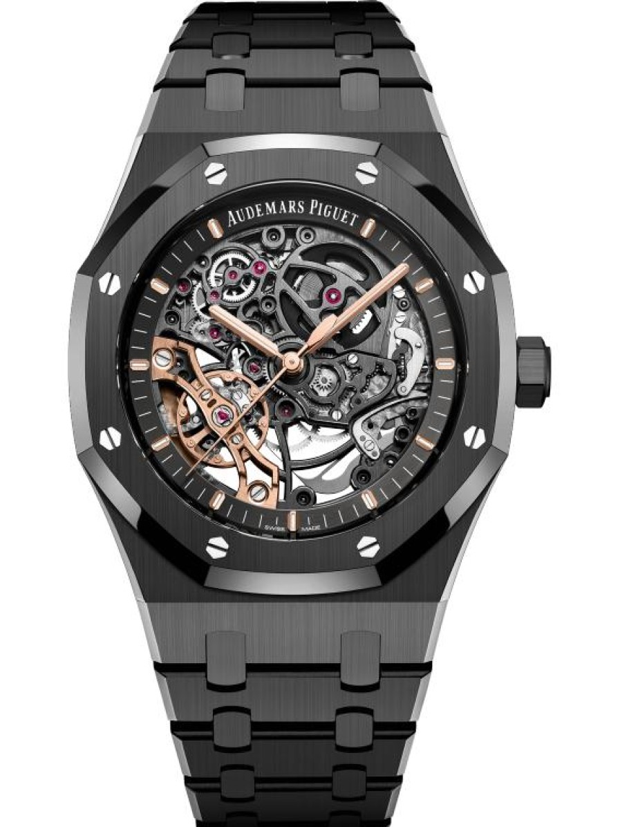 Uhren Audemars Piguet | Royal Oak Doppelunruhrad Durchbrochen Schwarze Keramik