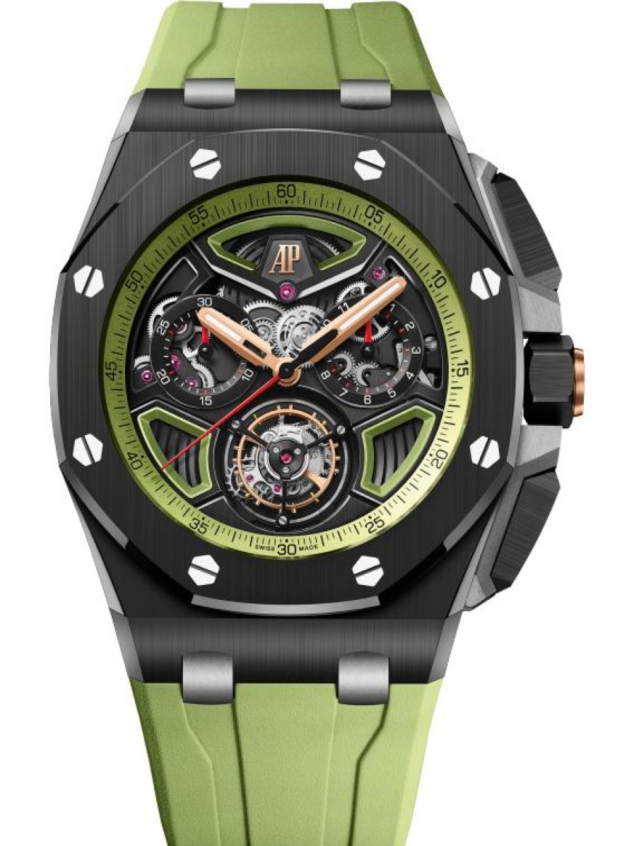 Uhren Audemars Piguet | Royal Oak Offshore-Chronograph Mit Fliegendem Tourbillon Und Automatikaufzug Schwarze Keramik