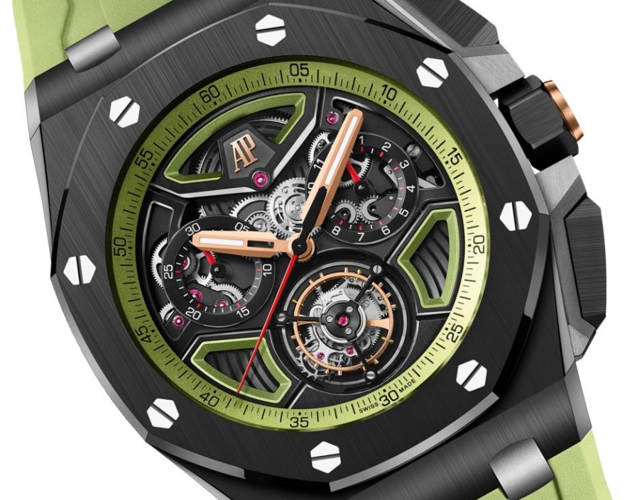 Uhren Audemars Piguet | Royal Oak Offshore-Chronograph Mit Fliegendem Tourbillon Und Automatikaufzug Schwarze Keramik