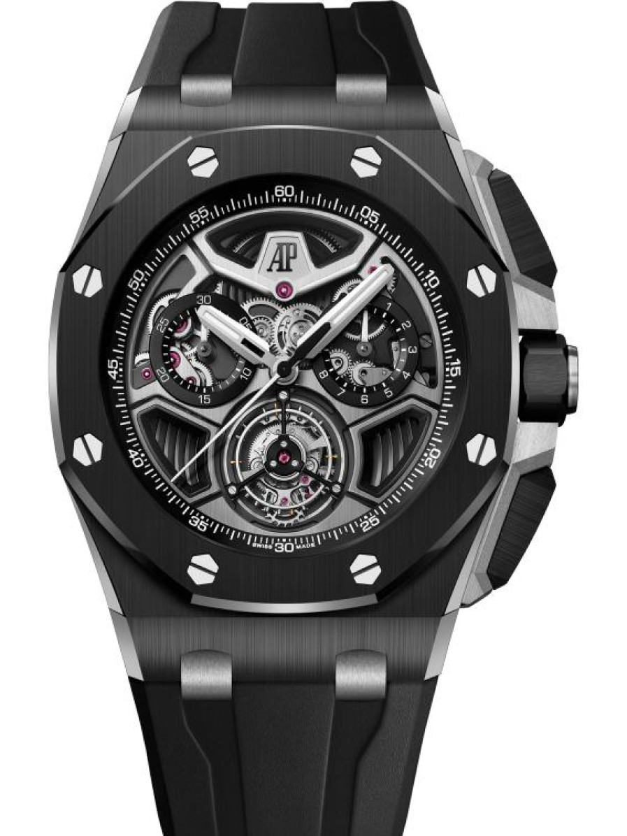 Uhren Audemars Piguet | Royal Oak Offshore Automatik-Tourbillon-Chronograph Schwarze Keramik