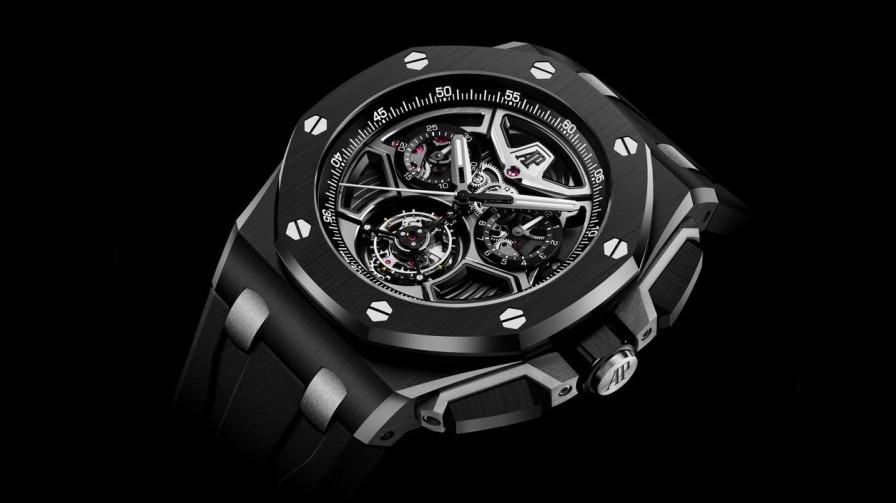 Uhren Audemars Piguet | Royal Oak Offshore Automatik-Tourbillon-Chronograph Schwarze Keramik