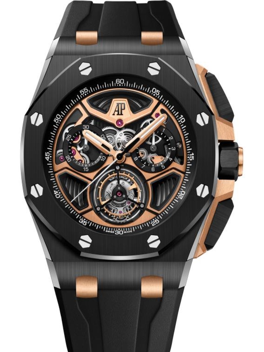 Uhren Audemars Piguet | Royal Oak Offshore Automatik-Tourbillon-Chronograph Schwarze Keramik