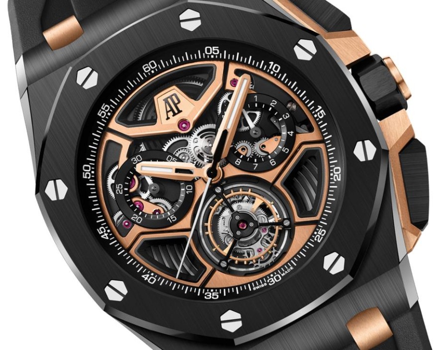 Uhren Audemars Piguet | Royal Oak Offshore Automatik-Tourbillon-Chronograph Schwarze Keramik