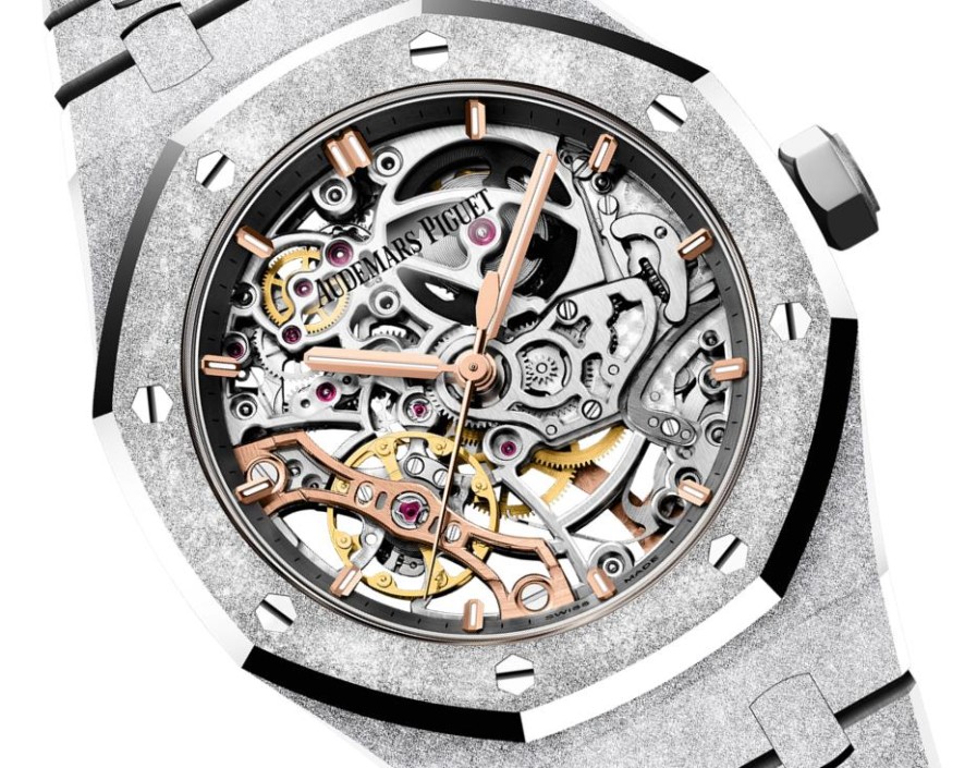 Uhren Audemars Piguet | Royal Oak Doppelunruhrad Durchbrochen 18 Karat Wei Gold