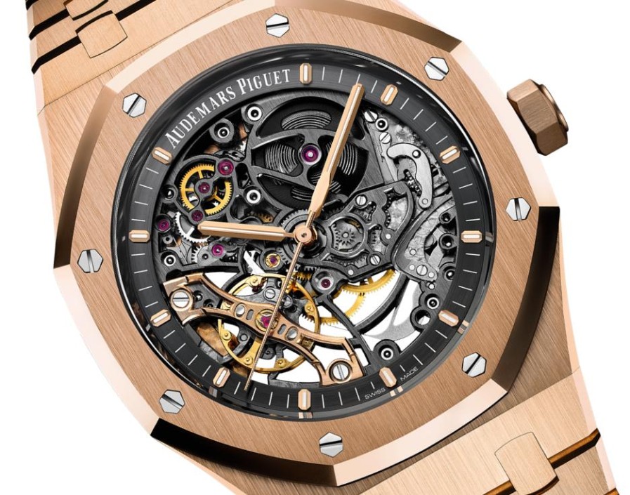 Uhren Audemars Piguet | Royal Oak Doppelunruhrad Durchbrochen 18 Karat Ros Gold